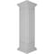 Ekena Millwork 12"W x 48"H Corner Newel Post with Panel, Flat Capital & Base Trim (Installation kit included) NWL12X48CPF0B0 - alternate 2